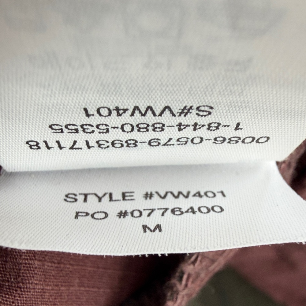 Vuori Women’s Rip Stop Pants in Burgundy. Size M. Organic Cotton. Drawstring - Picture 4 of 6